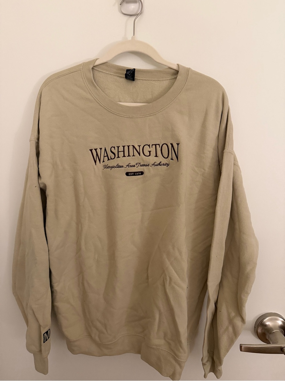 Beige Washington Metro Crewneck Sweatshirt
